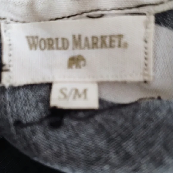 World Market Goa Harem Jumpsuit Black Baggy Romper Abstract Artsy S/M SIZE 2-8 - Picture 8 of 12